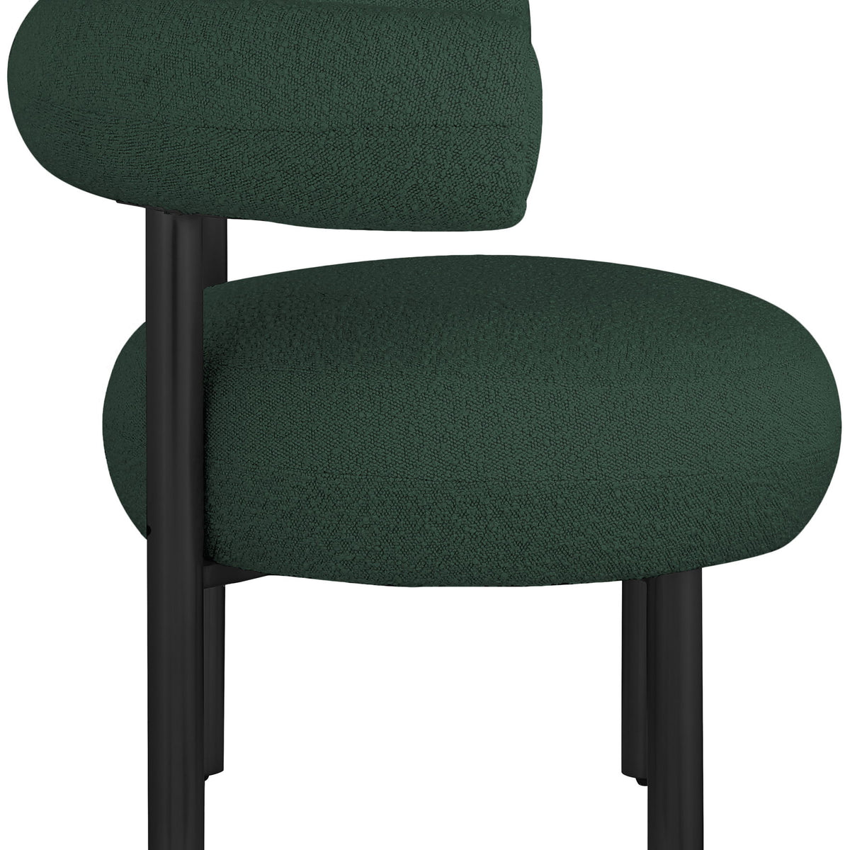 Bordeaux - Boucle Fabric Accent Chair With Black Legs