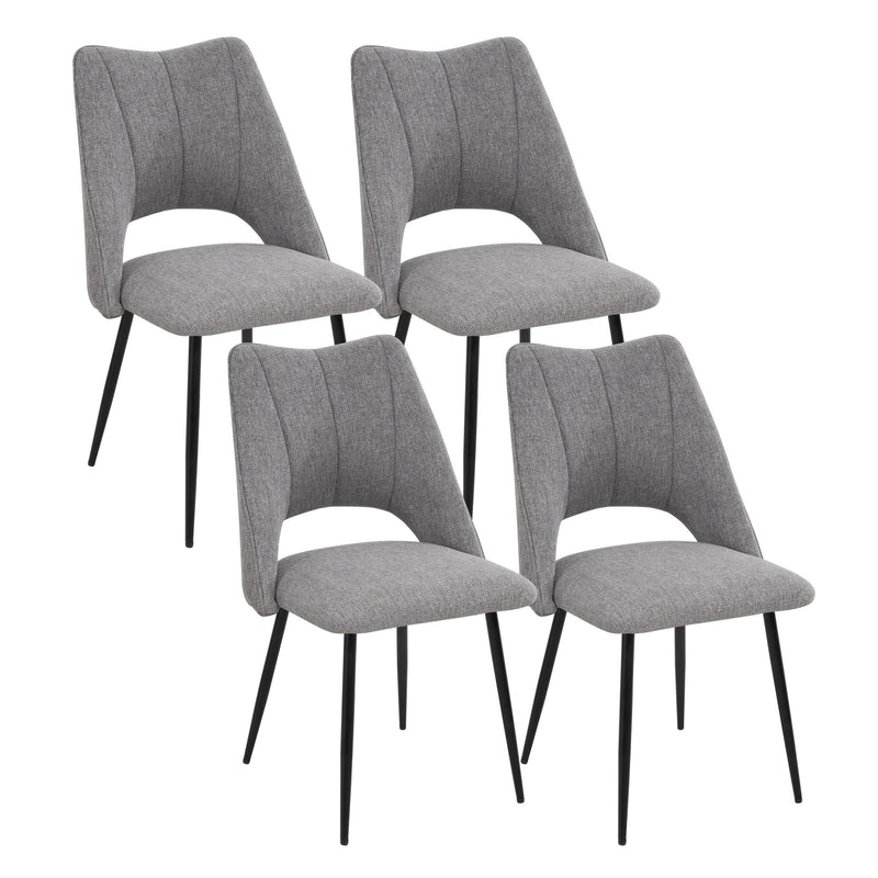 Chair With High Resilience Filling, Adjustable Feet For Kitchens (Set of 4)