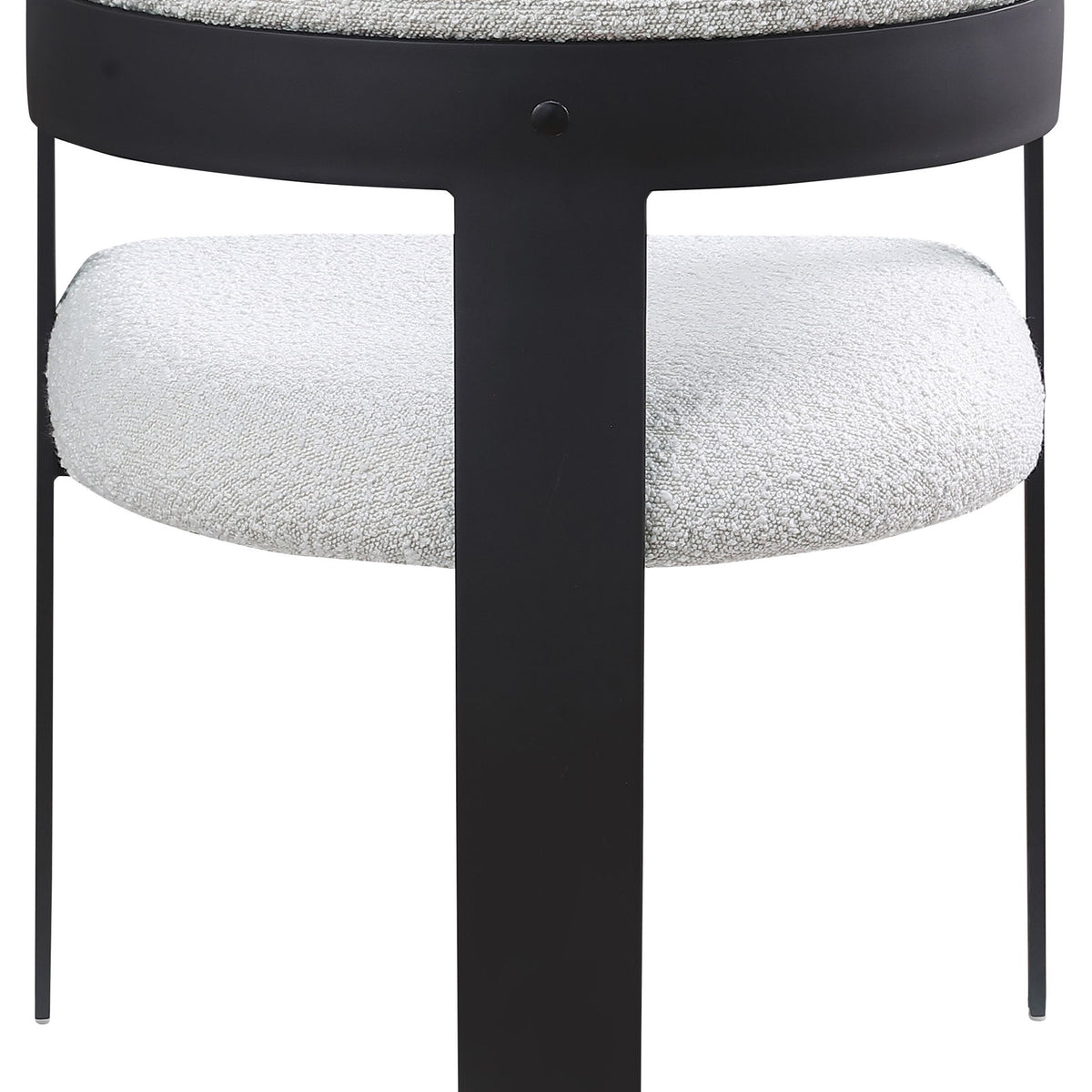 Romeo - Boucle Dining Chair With Black Base (Set of 2)