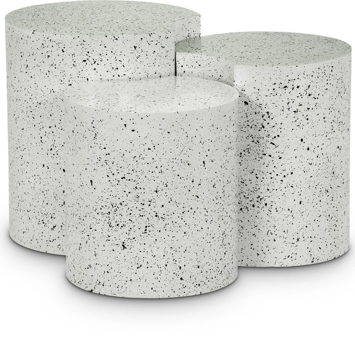 Dimple - 20" 3 Piece Modular End Table - Terazzo Finish