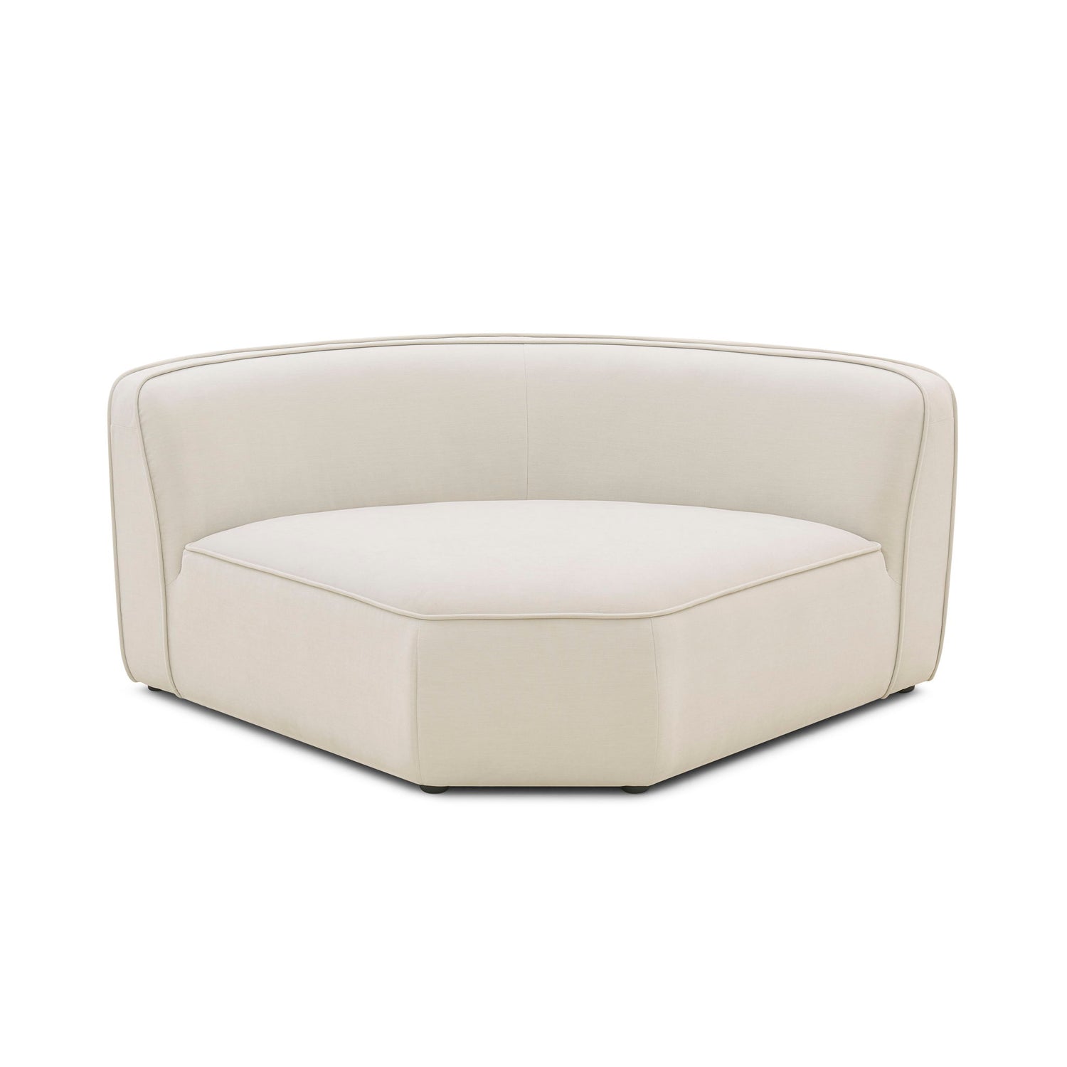 Travie - Upcycled Linen Wedge Corner Chair - Sand