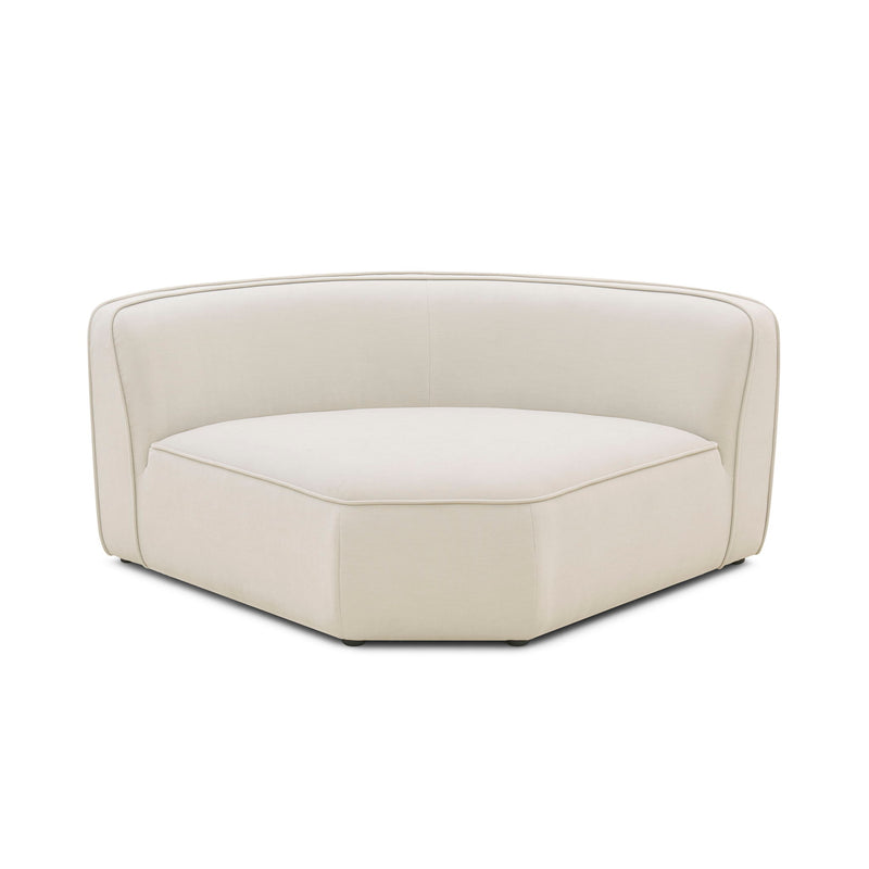 Travie - Upcycled Linen Wedge Corner Chair - Sand