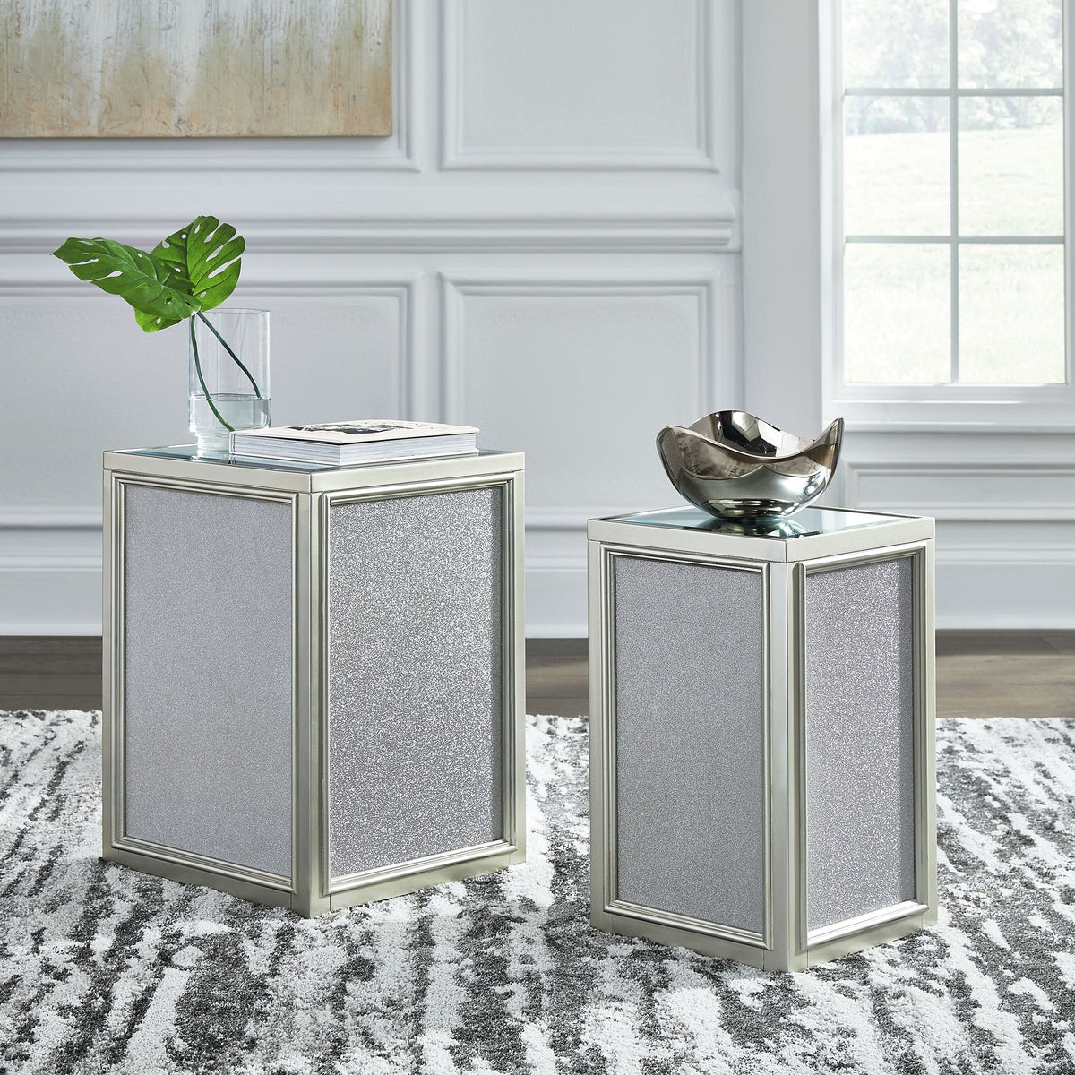Traleena - Nesting End Tables (Set of 2) - Silver Finish