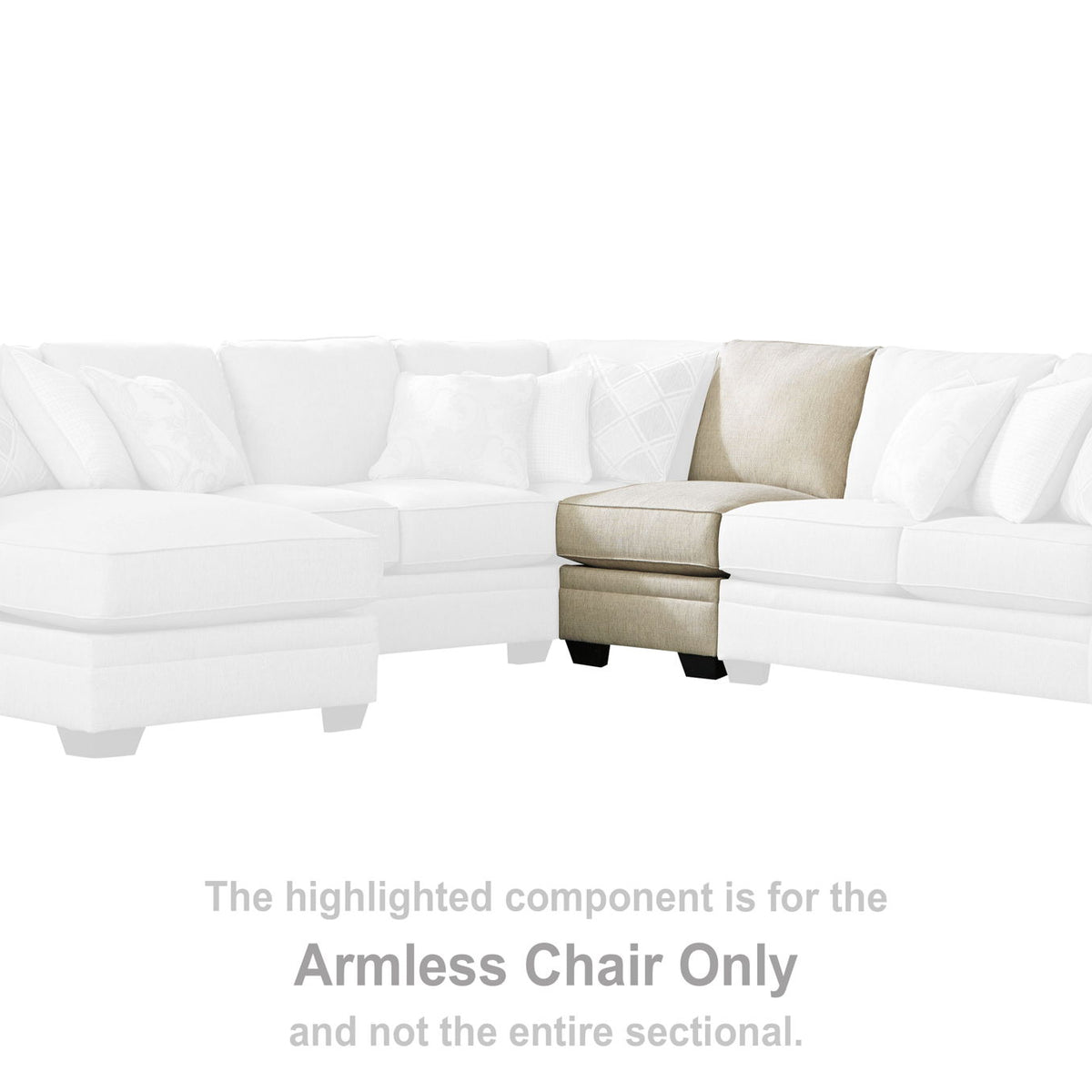 Luxora - Armless Chair - Bisque