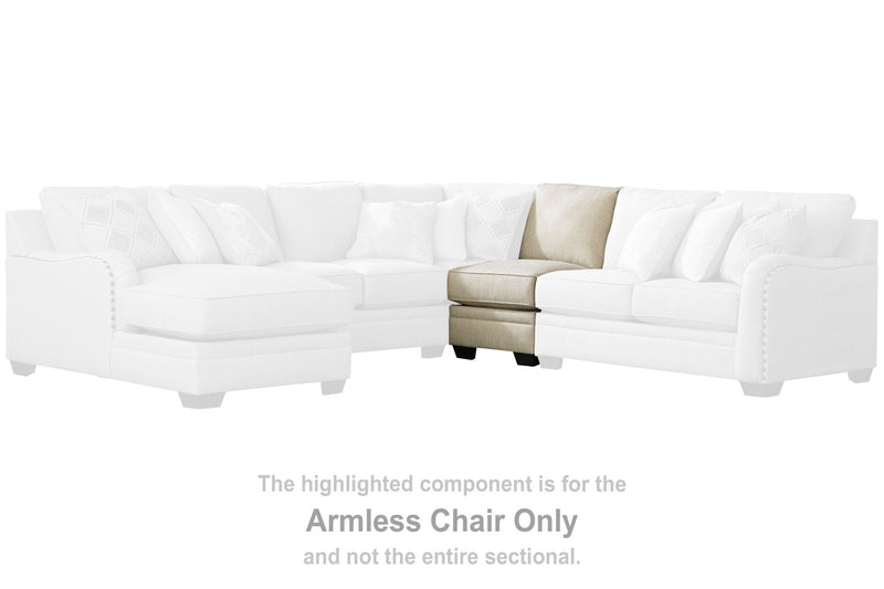 Luxora - Armless Chair - Bisque