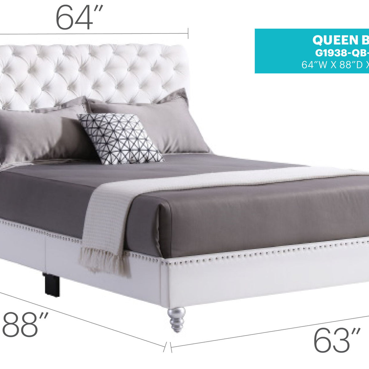 Elegant Transitional Upholstered Bed