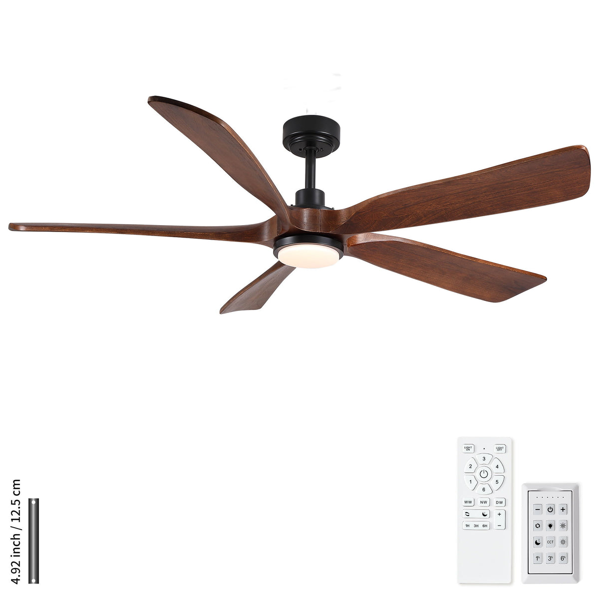 Ceiling Fan With Light And Remote Control
