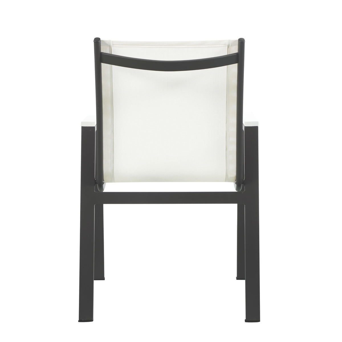 Nizuc - Outdoor Patio Dining Arm Chair With Gray Frame (Set of 2)