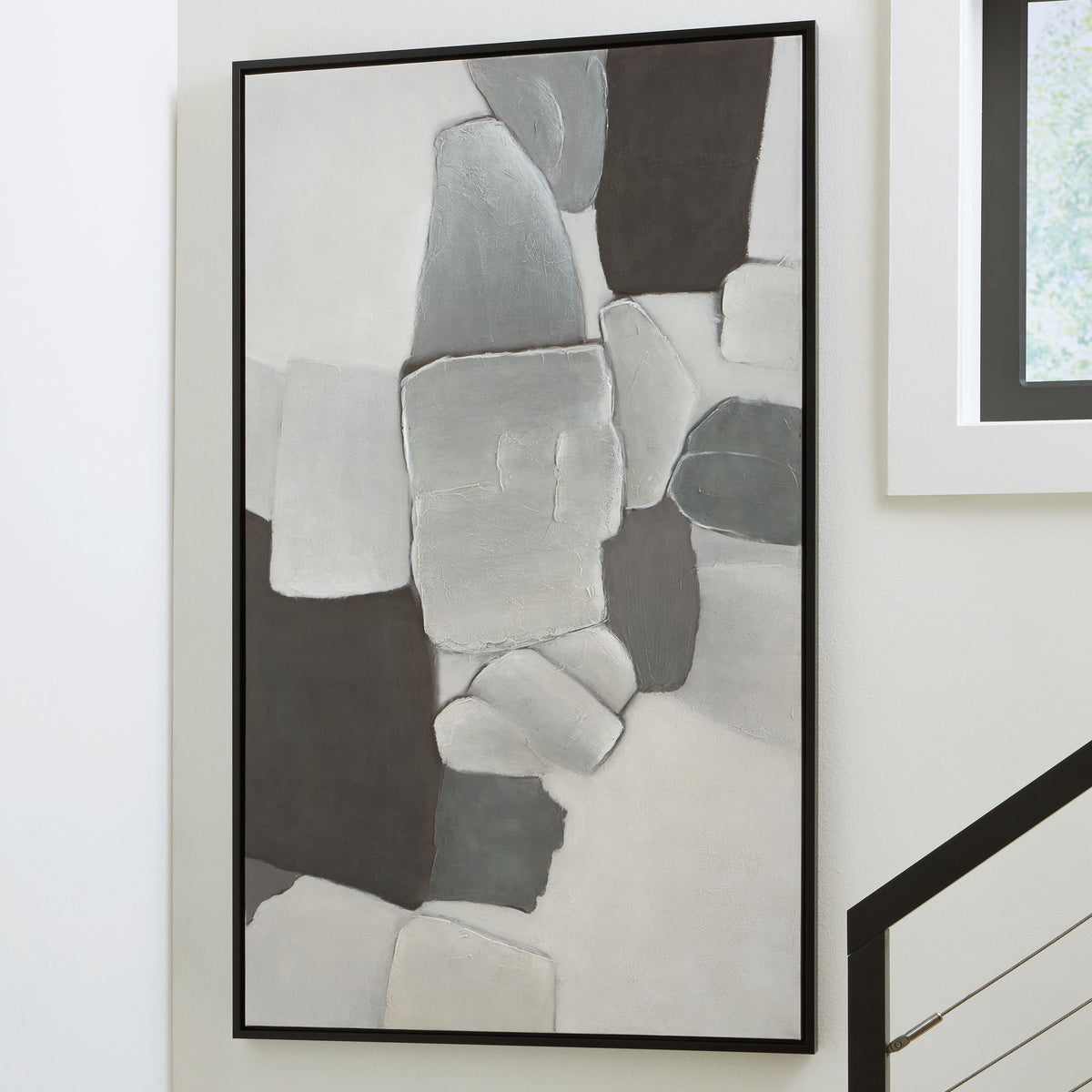 Adilson - White / Gray / Black - Wall Art