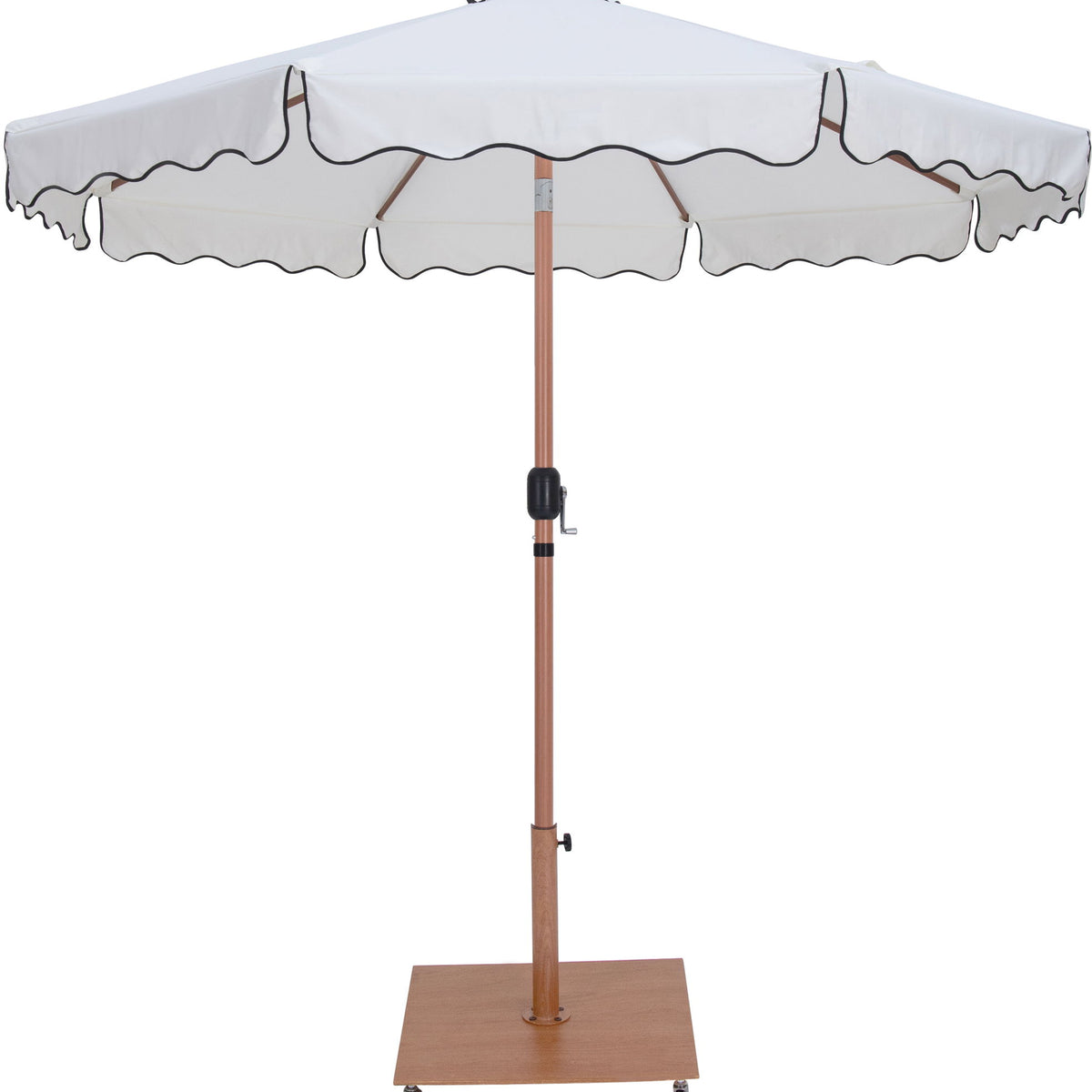 Amalfi - Aluminum Patio Umbrella - Light Brown Base / Light Brown Pole
