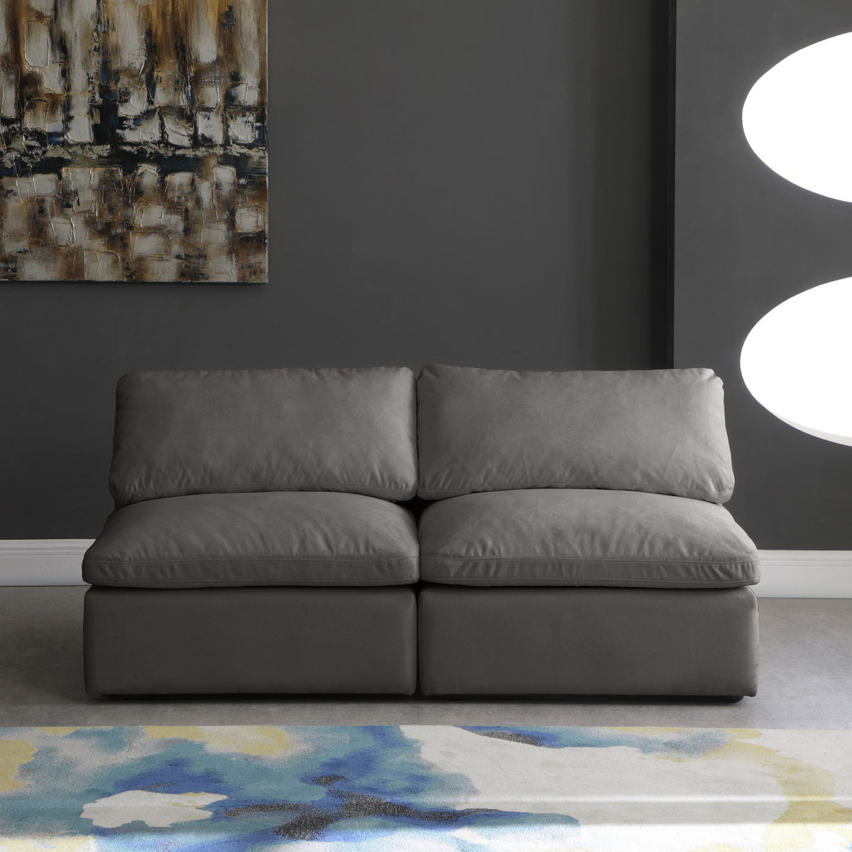 Plush - Modular Armless 2 Seat Sofa