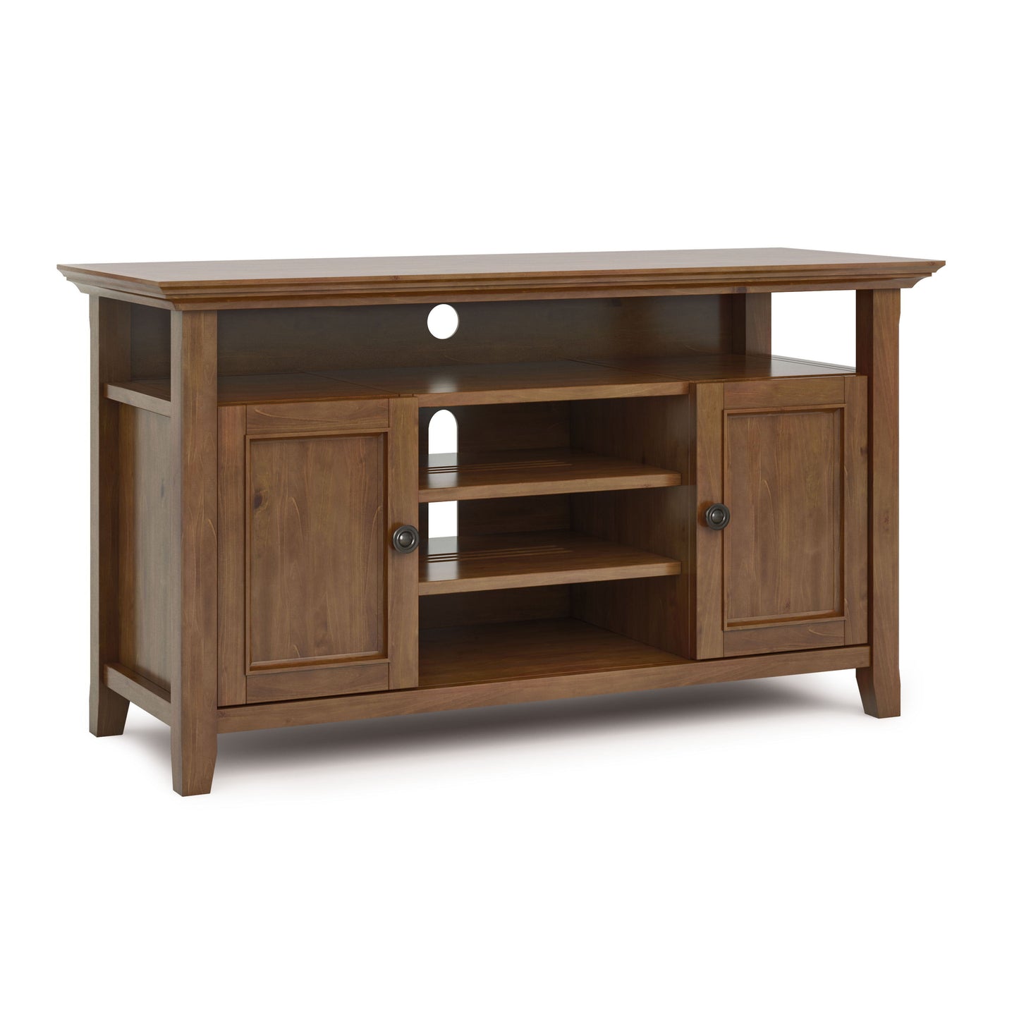 Amherst - TV Media Stand - Medium Saddle Brown