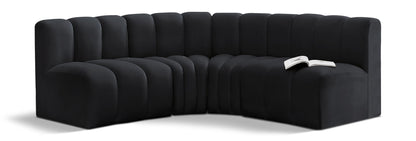 Arc - Velvet 4 Piece Corner Modular Sofa
