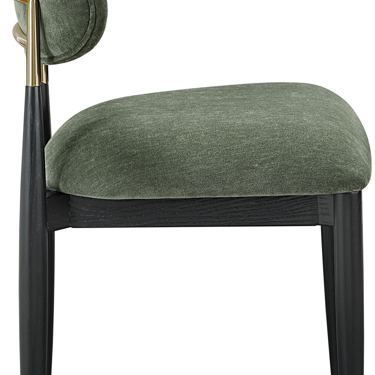 Riccio - Fabric Dining Side Chair (Set of 2) - Black And Gold Frame