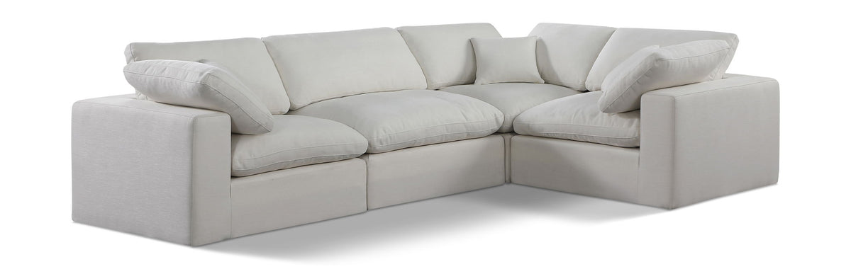 Comfy - 4 Piece Linen Fabric Modular Sectional