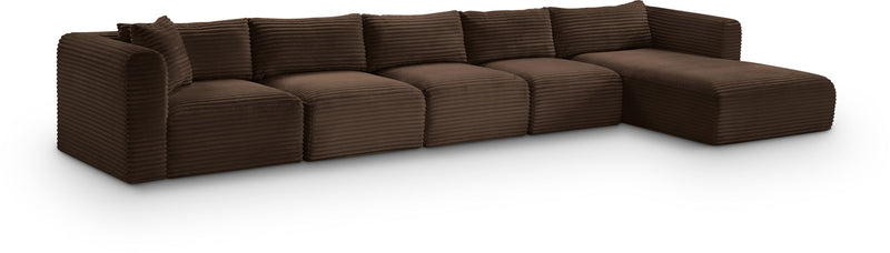 Shaggy - 5 Piece Modular Sectional With Chaise