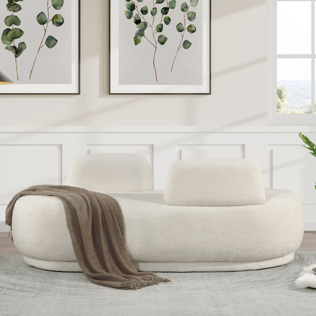 Argyle - Teddy Fabric Chaise / Loveseat