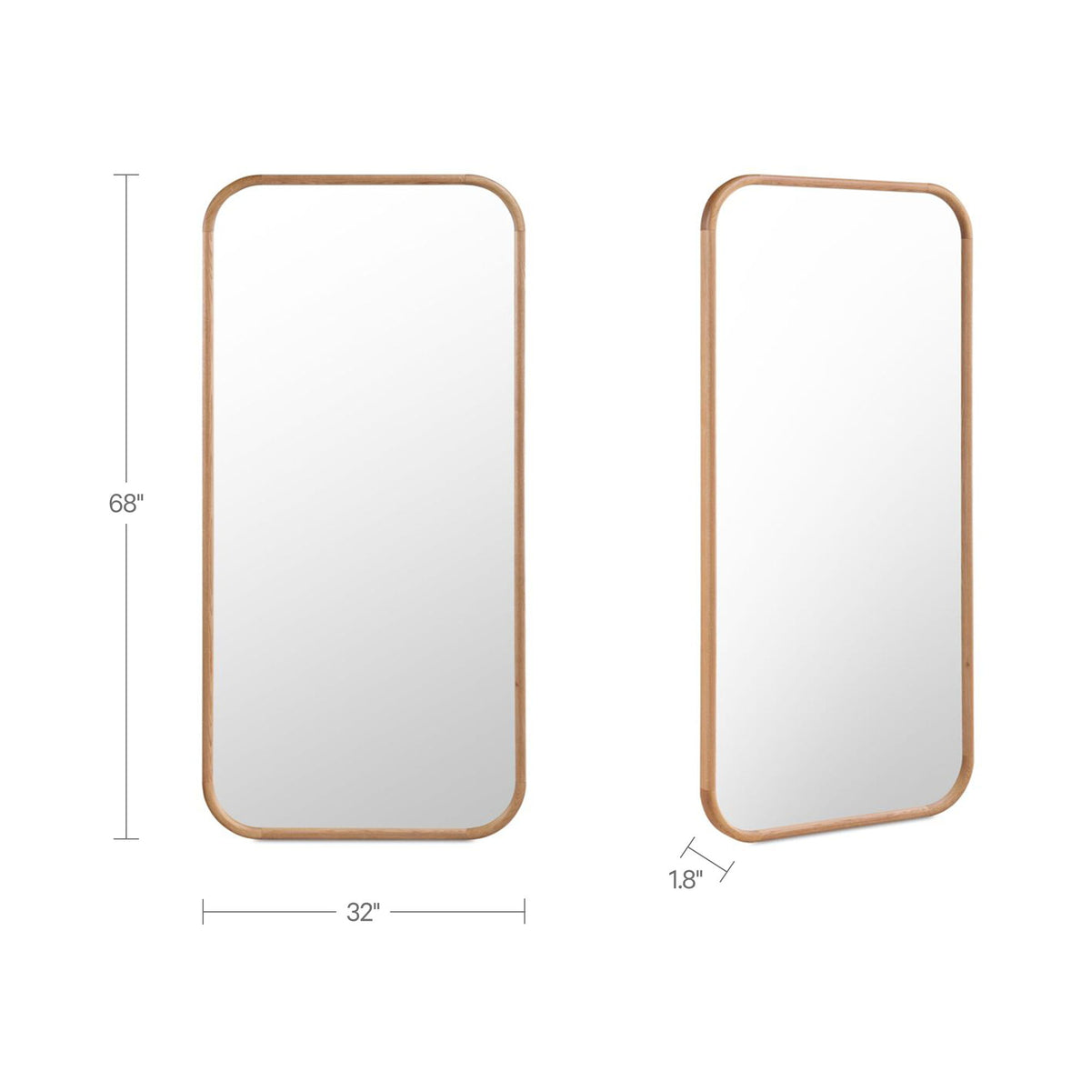 Kai - Floor Mirror - Oak