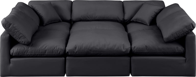 Indulge - Faux Leather 6 Piece Modular Sectional
