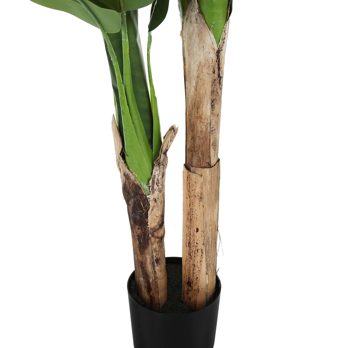 55" Tall, Artificial Plant, Banana Tree, Indoor, Faux, Fake, Floor, Greenery, Potted, Real Touch, Decorative - Green / Black
