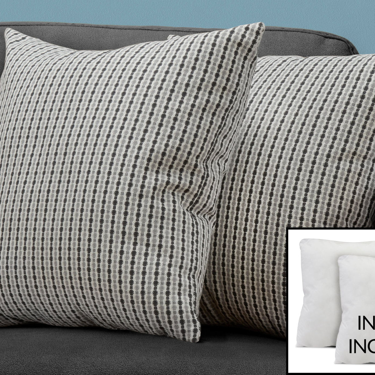 Pillows, Square, Insert Included, Decorative Throw, Hypoallergenic