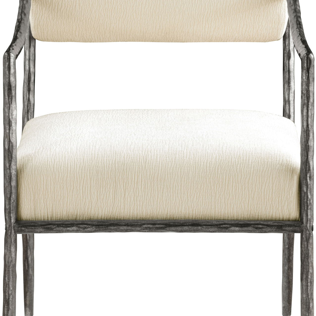 Bastille - Upholstered Dining Arm Chair (Set of 2) - Silver Frame