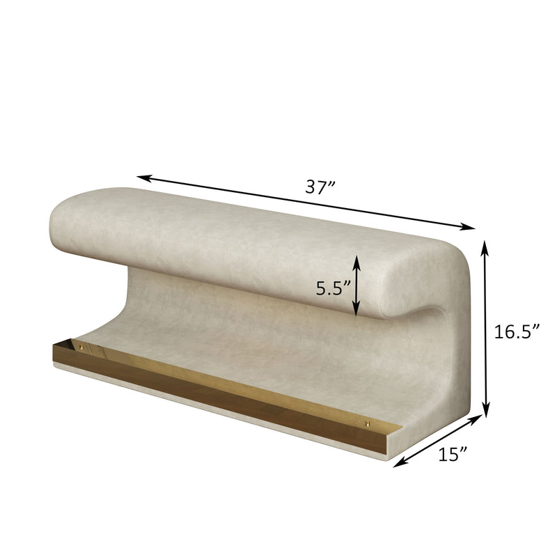Modern Upholstered Entryway Bench With LED Sensor Light