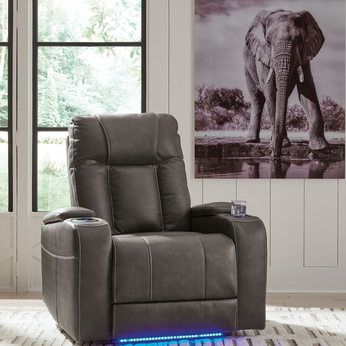 Feazada - Power Recliner With Adj Headrest
