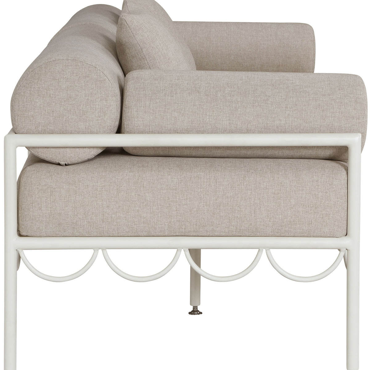 Portofino - Resilient Water Repellent Fabric 69.75" Upholstered Outdoor Patio Loveseat