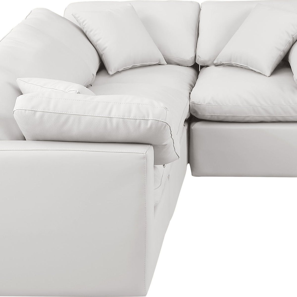 Indulge - Faux Leather 4 Piece Modular Corner Sectional