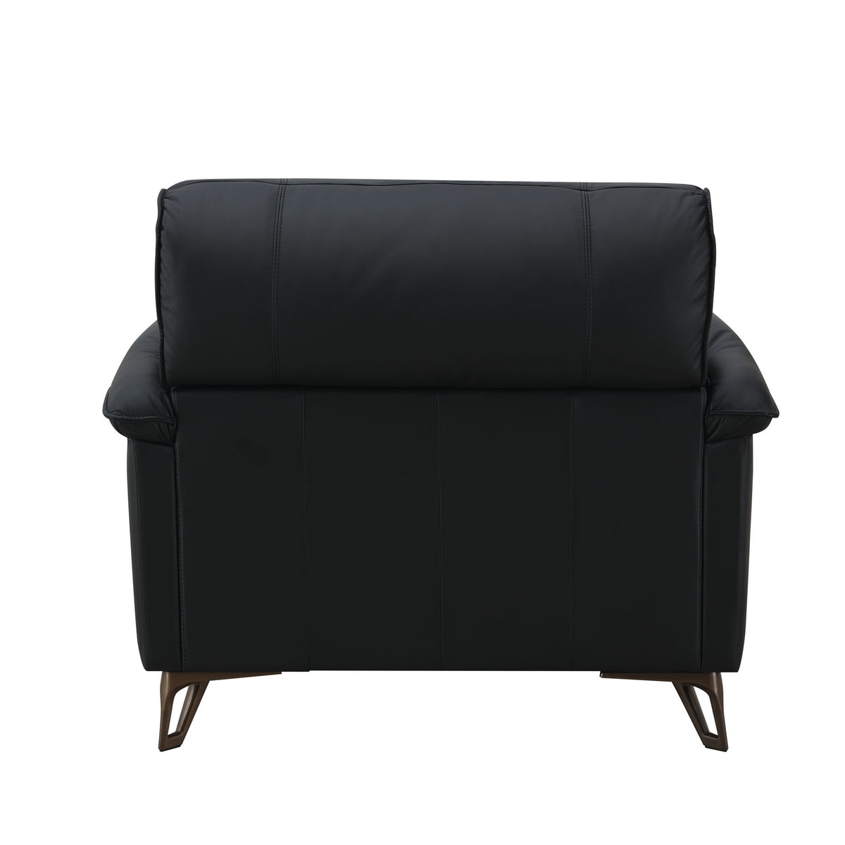 Eilene - Top Grain Leather Chair - Black