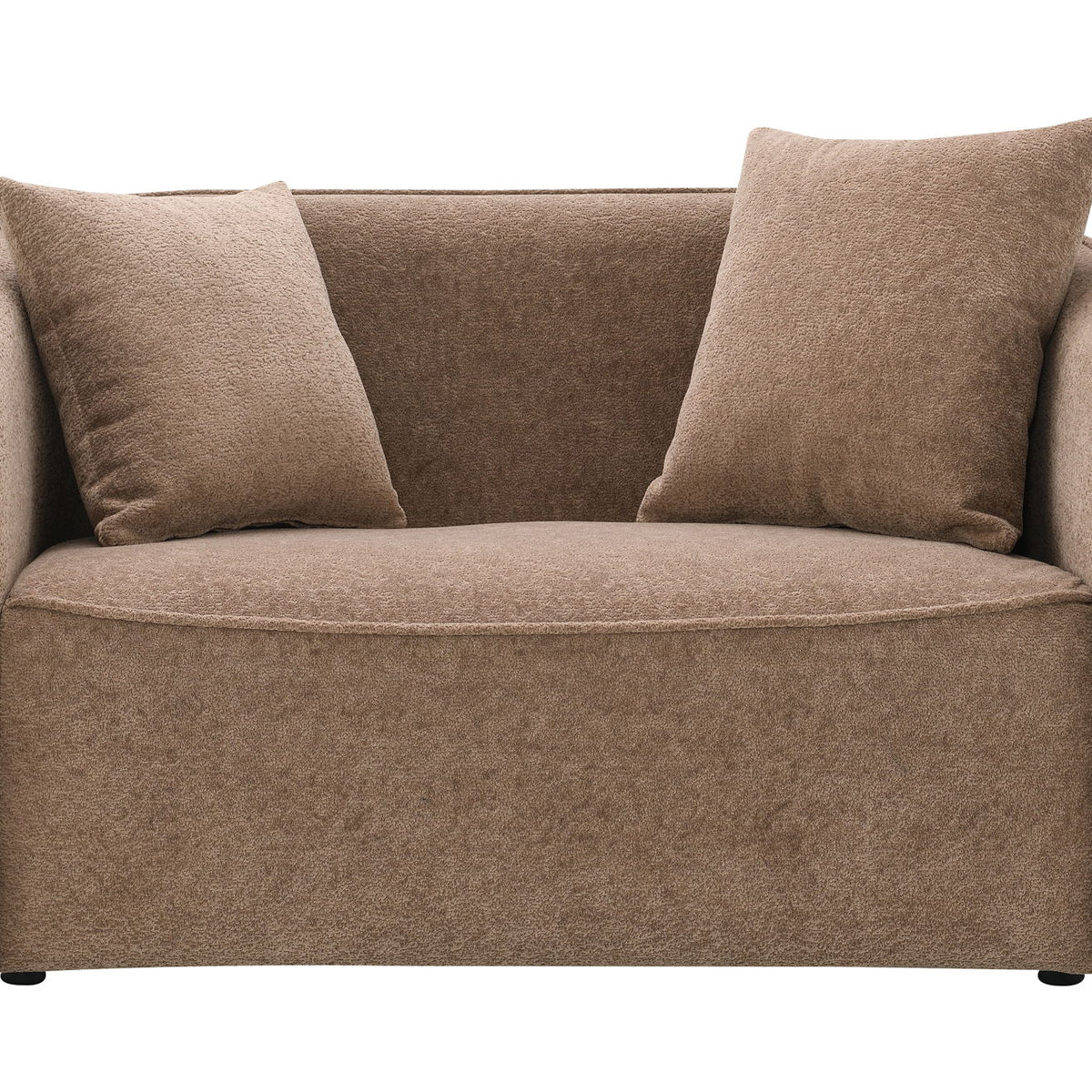 Keith - Chenille Loveseat With 2 Matching Color Toss Pillows