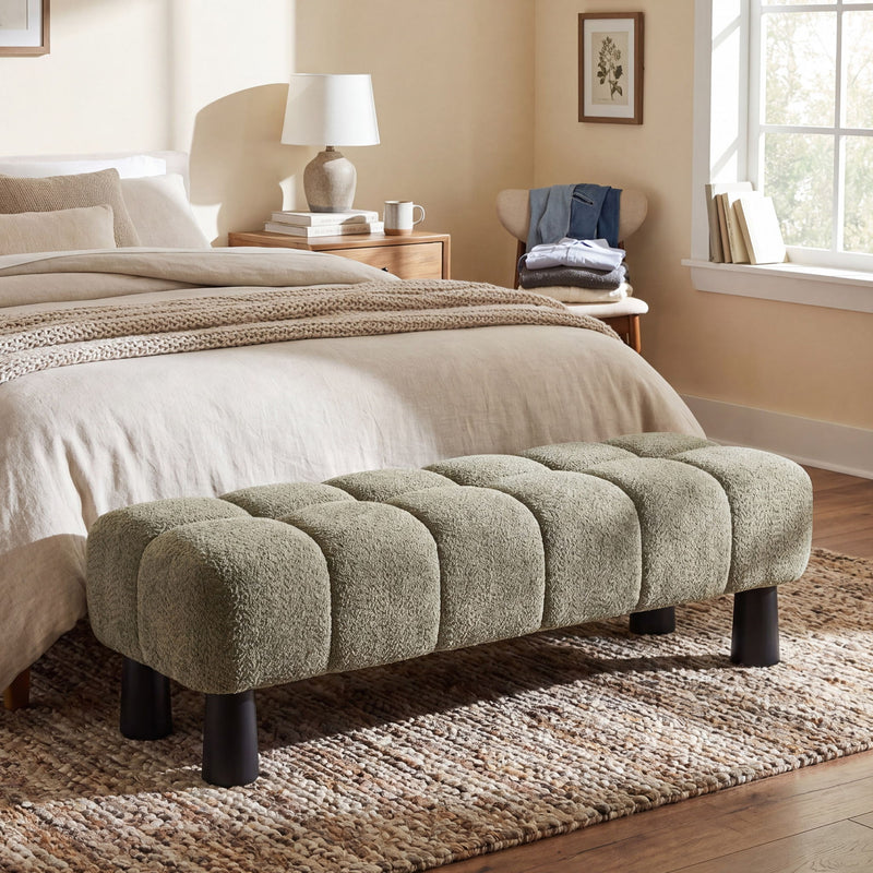 Luxury Upholstered Bench Ottoman