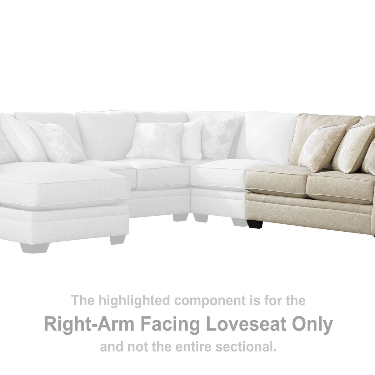 Luxora - RAF Loveseat - Bisque