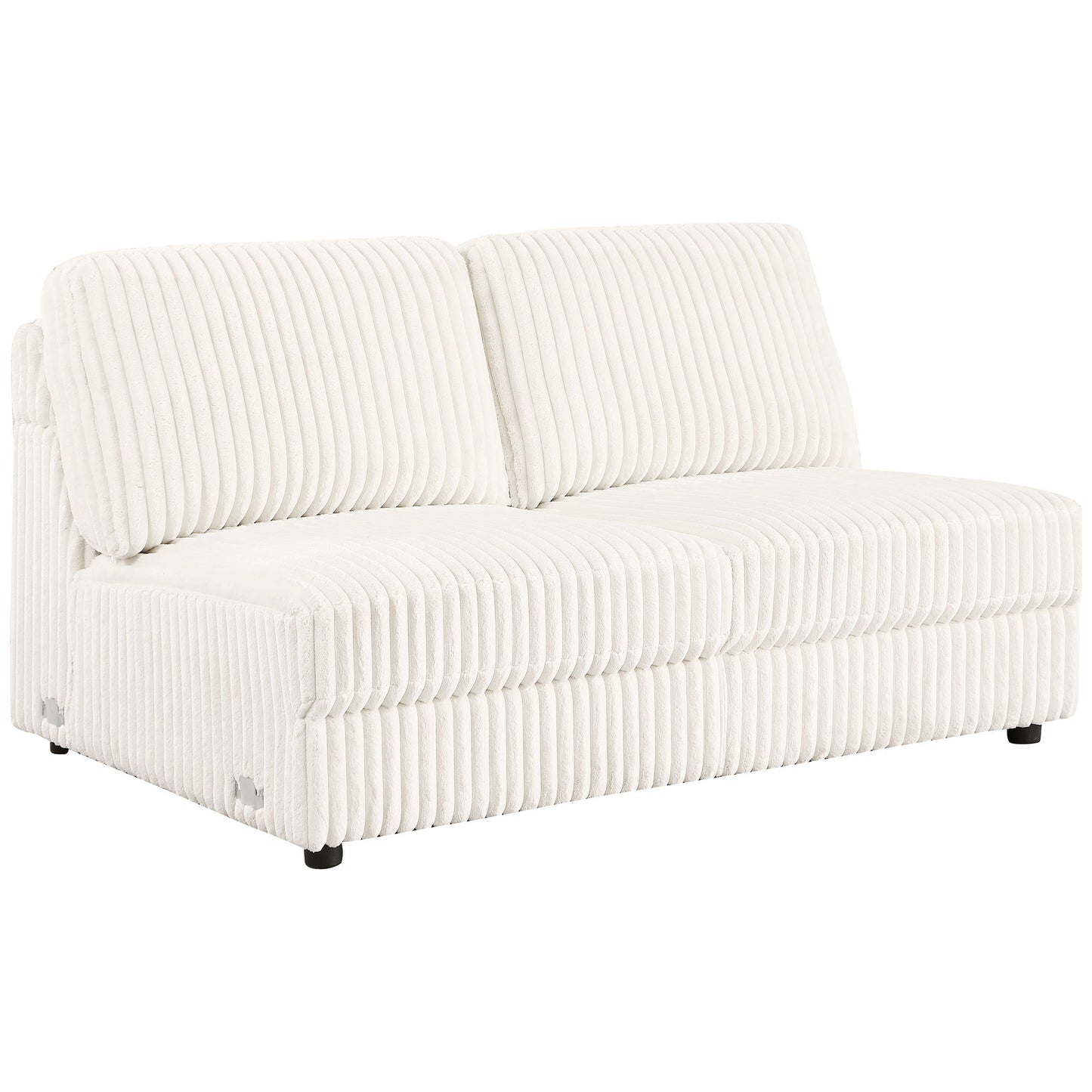 Emberson - Upholstered Armless Loveseat - Ivory