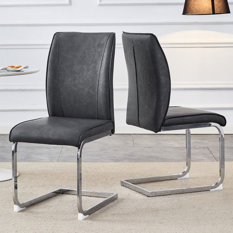 Luxury Simple Arch Chair, High Resilience With Metal Legs