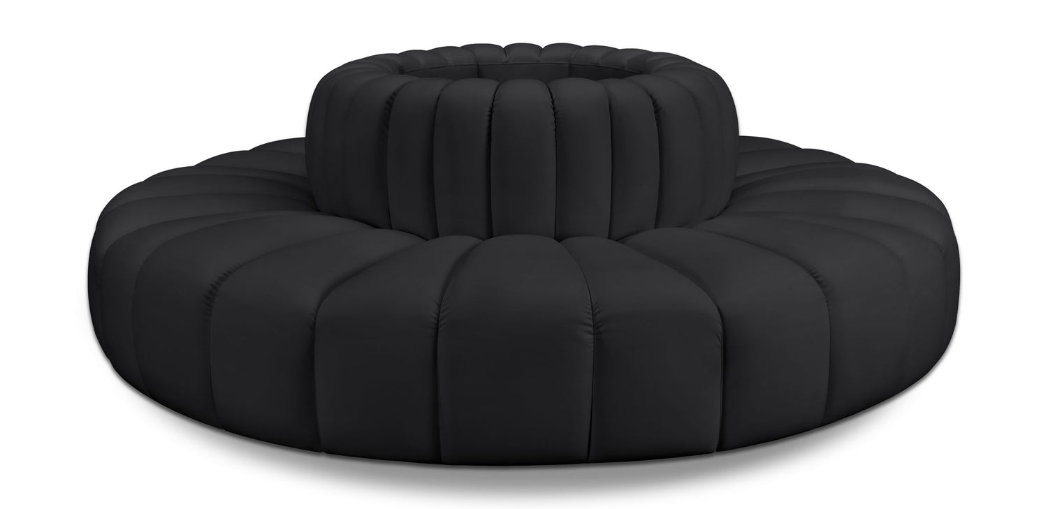 Arc - Faux Leather 8 Piece Round Modular Sofa