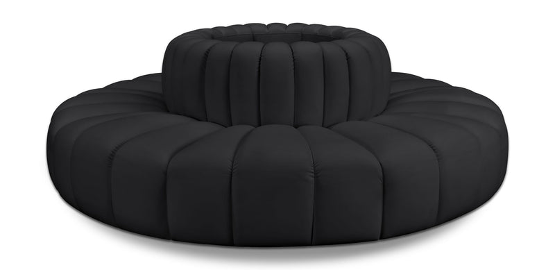 Arc - Faux Leather 8 Piece Round Modular Sofa