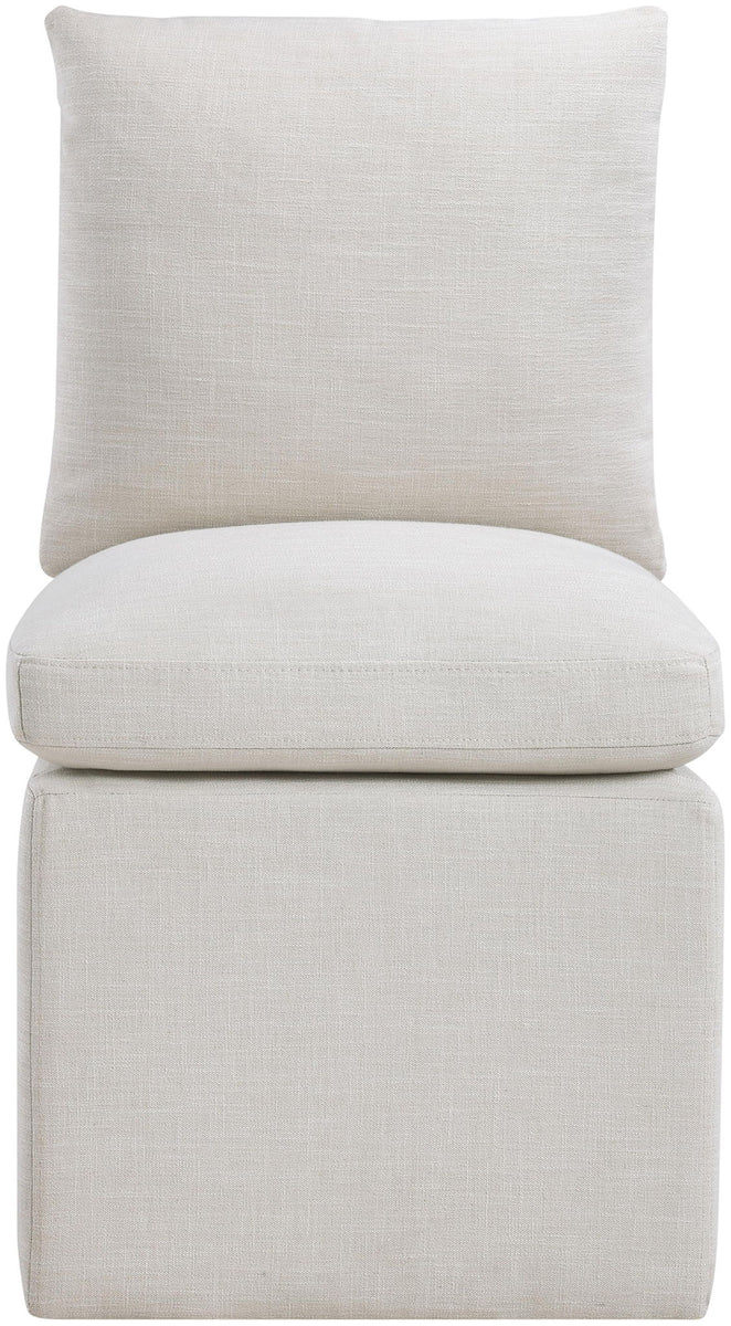 Nelori - Linen Textured Performance Fabric Upholstered Dining Chair (Set of 2)