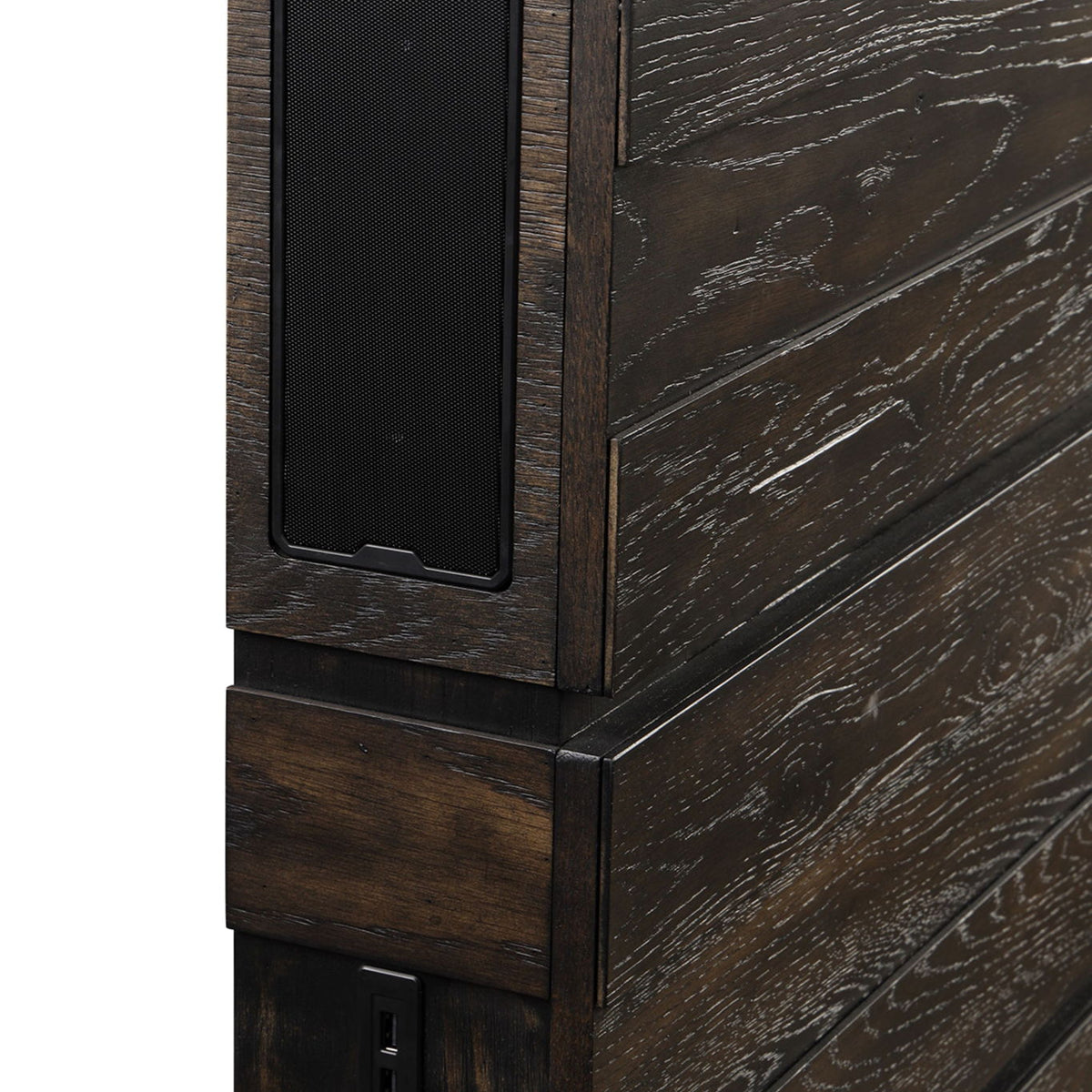 Industrial Farmhouse Designed Bed With Bluetooth