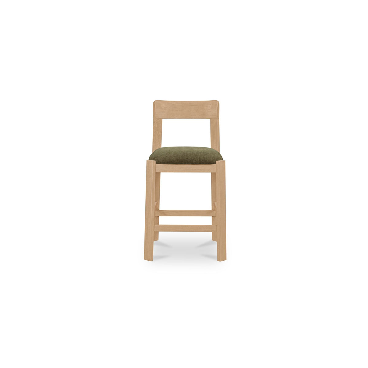 Oli - Counter Stool - Dark Green / Light Brown