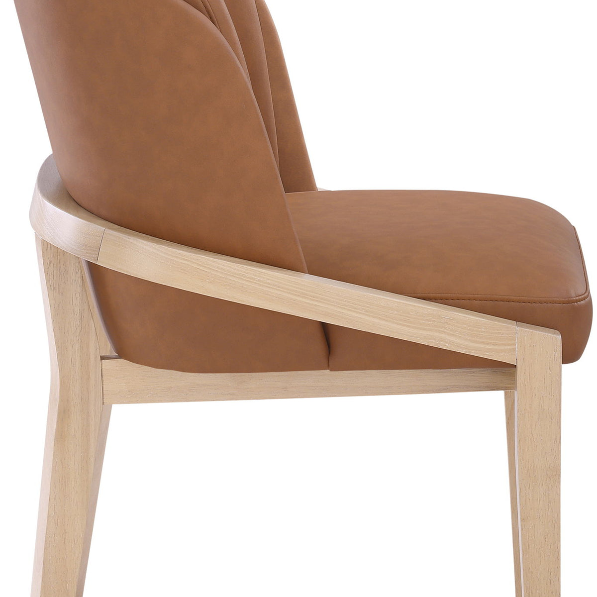 Navo - Faux Leather Upholstered Dining Chair - Natural Base