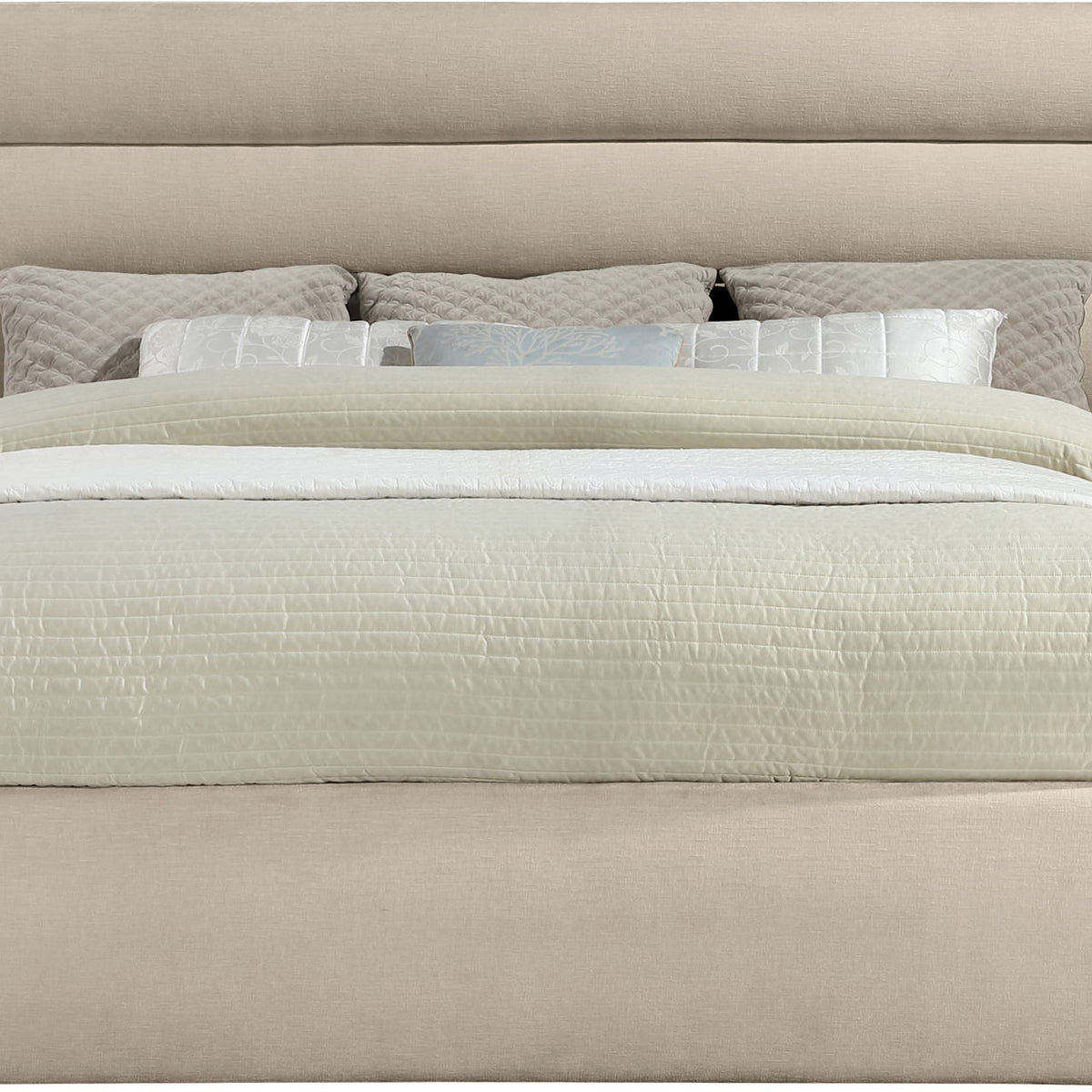 Adam - Chenille Fabric Bed With 52" Headboard