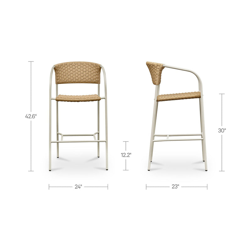 Zola - Outdoor Bar Stool - Natural
