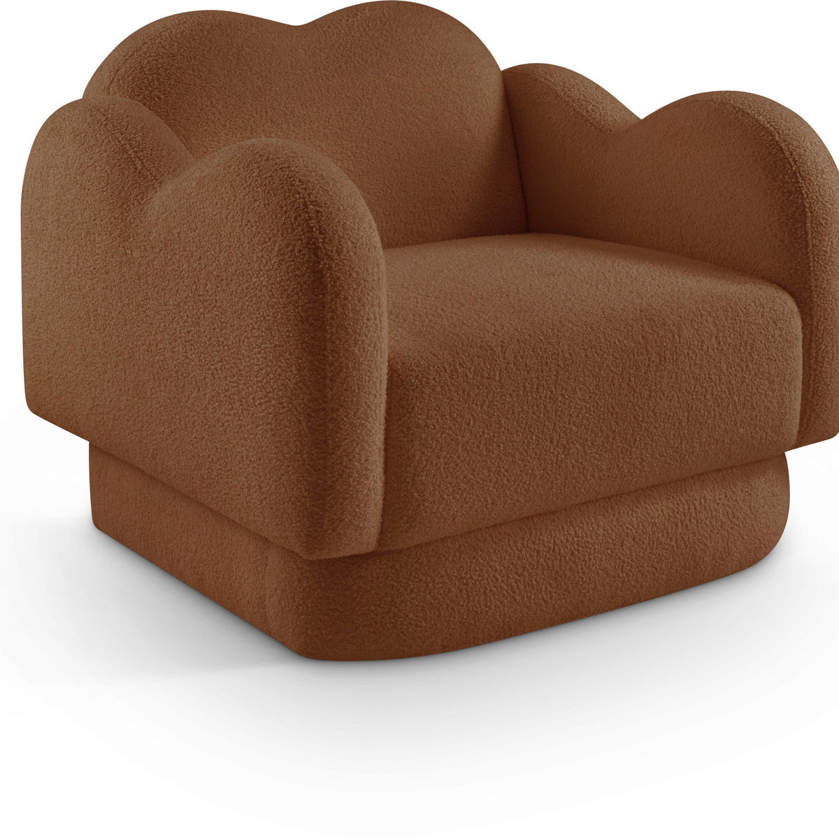 Bloom - Teddy Fabric Chair - Saddle