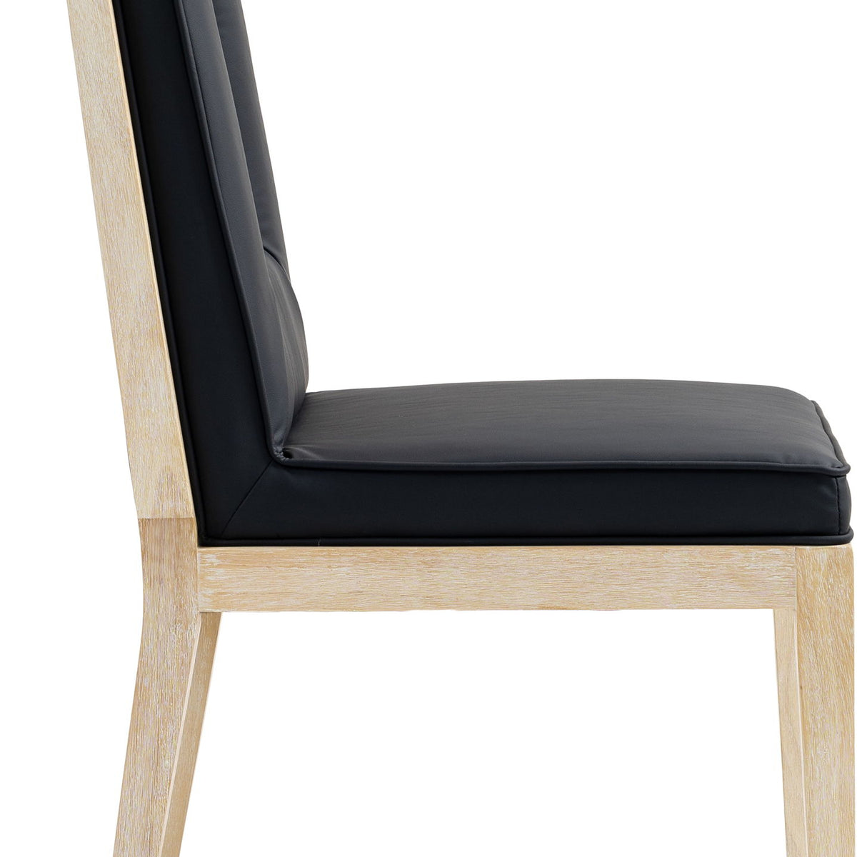 Gwendolyn - Faux Leather Dining Side Chair With Natural Frame (Set of 2)