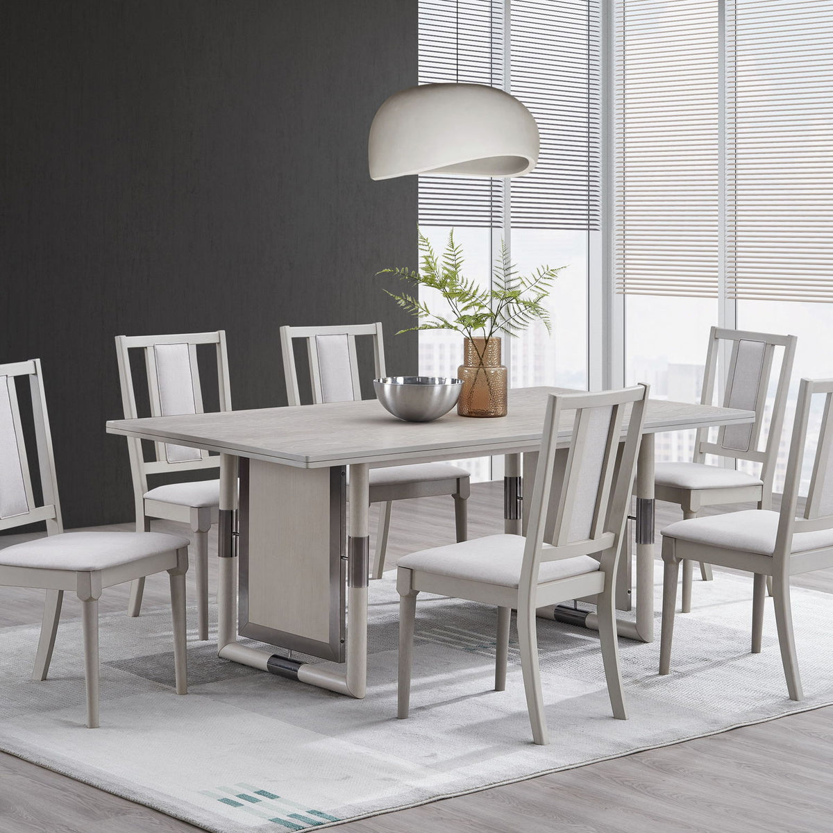 Marta - 7 Pieces Dining Room Set - Natural