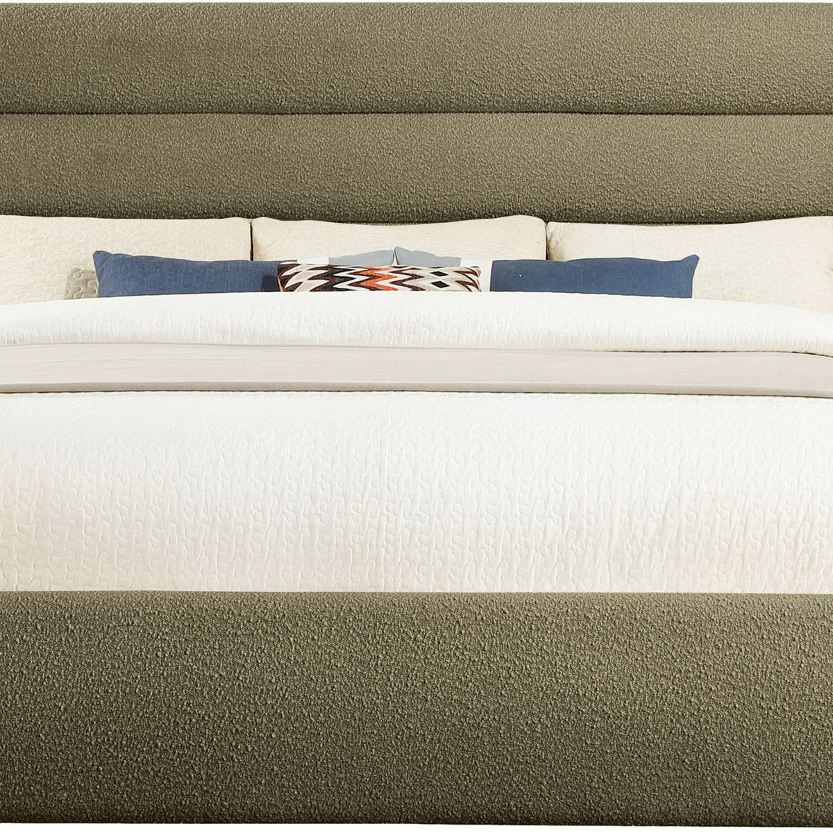 Adam - Boucle Fabric Bed With 52" Headboard