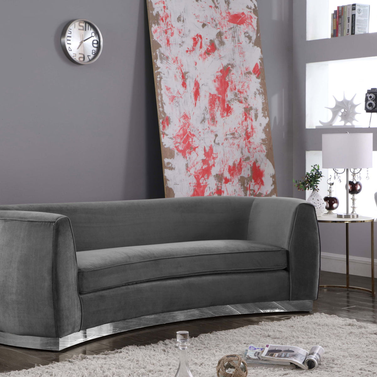 Julian - Sofa with Chrome Base