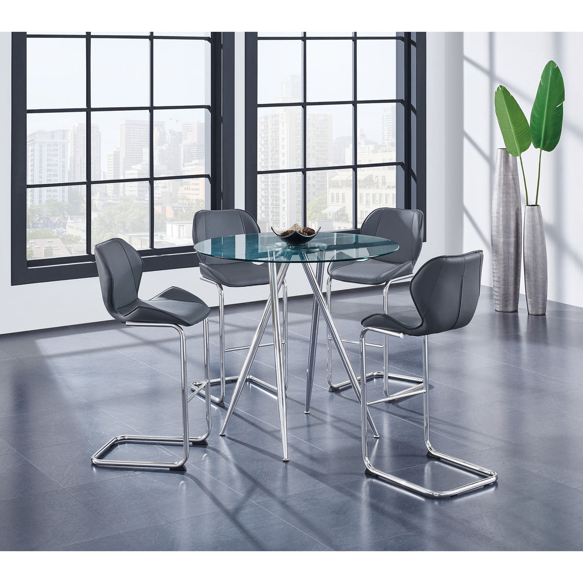 Charlotte - 4 Piece Bar Stool Set With Bucket Seats